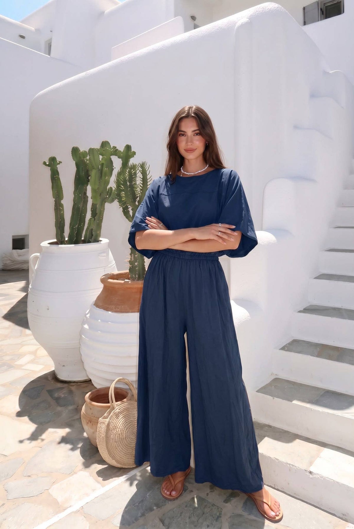 Haut Oversize En Popeline Porté Avec Le Pantalon15290 Ou Pantalon13633 Vendu Séparément