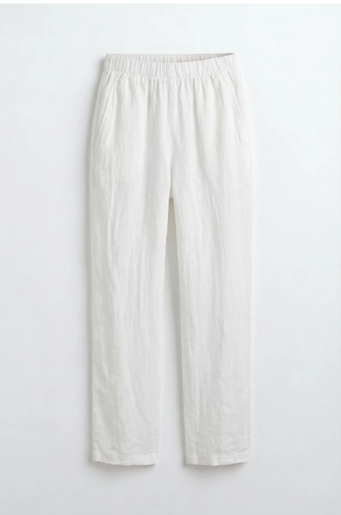 Pantalon En Lin Porté Avec Le Haut15355 Vendu Séparément