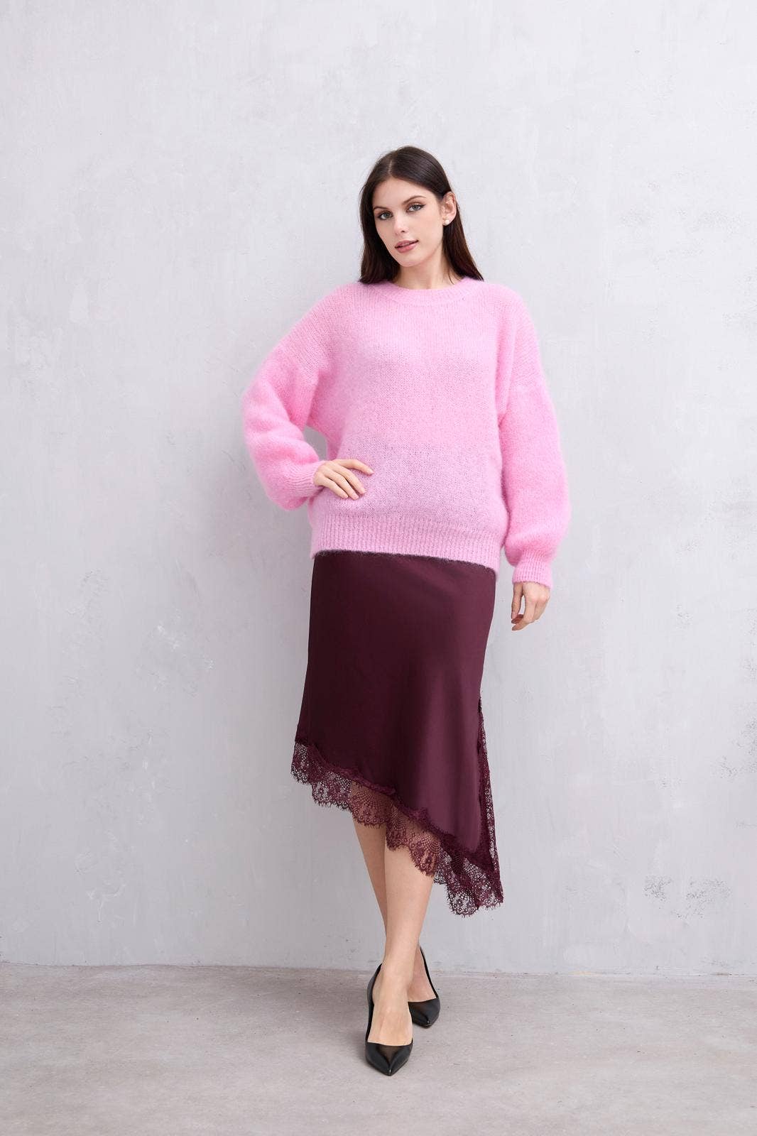 Pull Manche Longue En Mohair