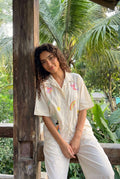 Haut Oversize Broderie Porté Avec Le Pantalon26952
