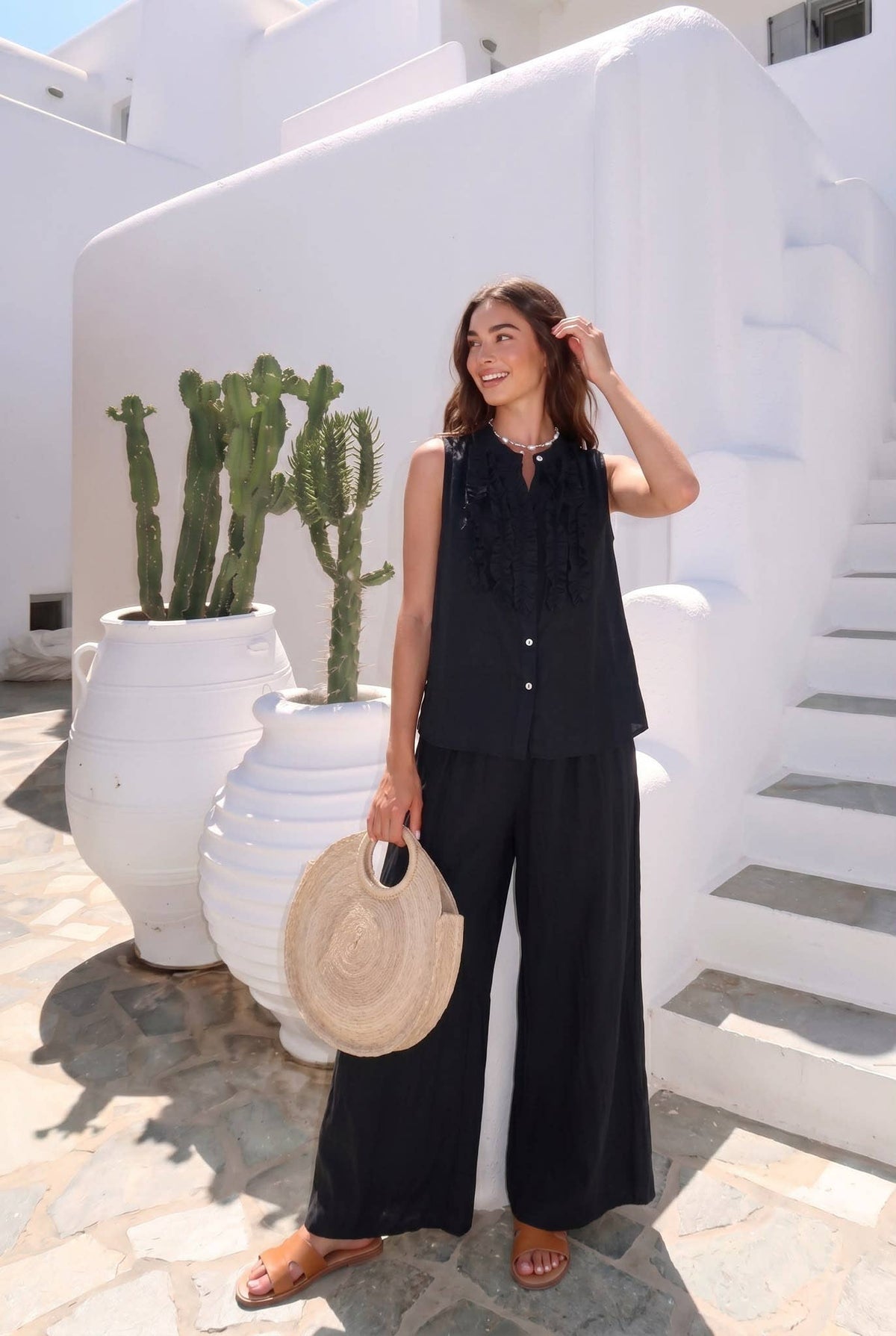 Haut Froufrou Porté Avec Le Pantalon15290 Vendu Séparément
