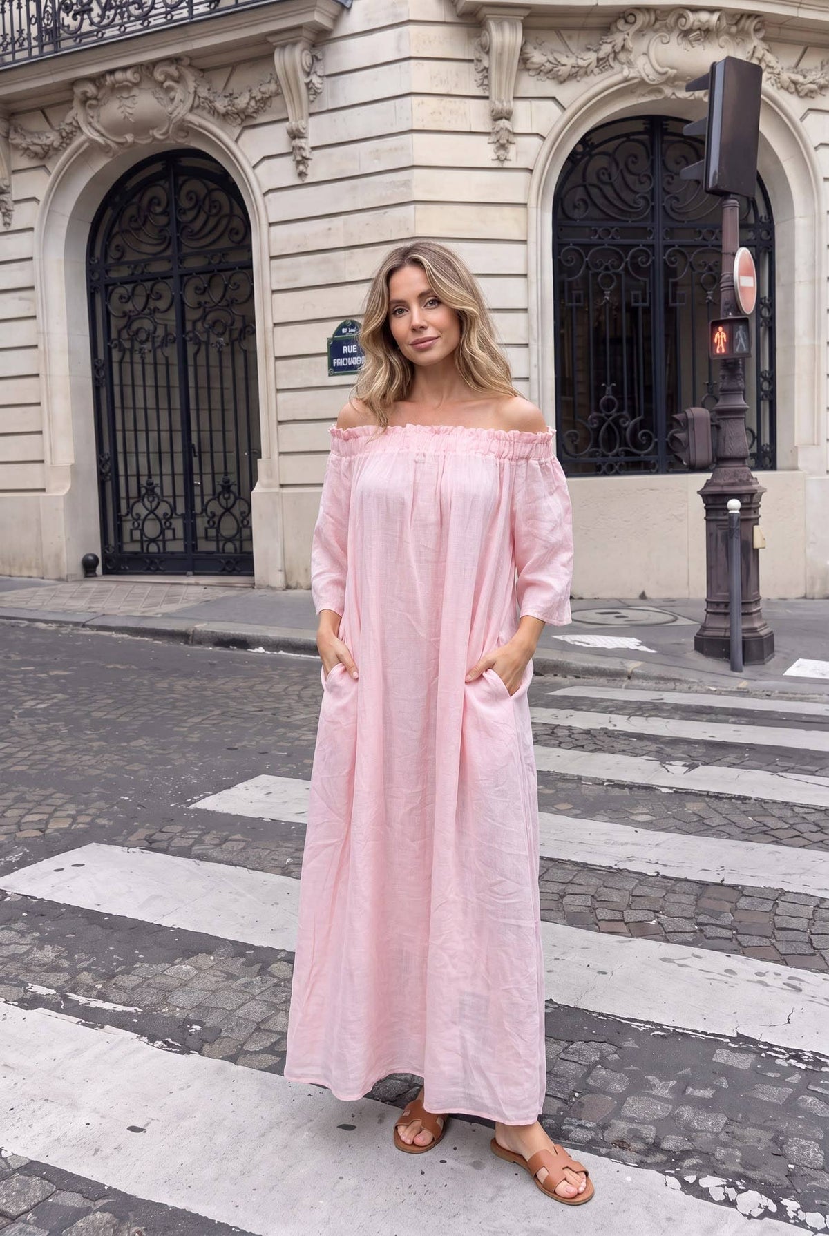 Robe Coton Longue Avec Poche