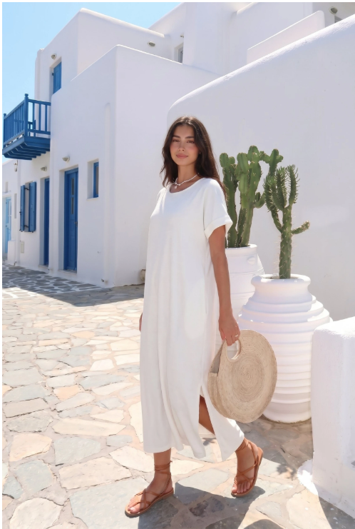 Robe En Eponge Fendue