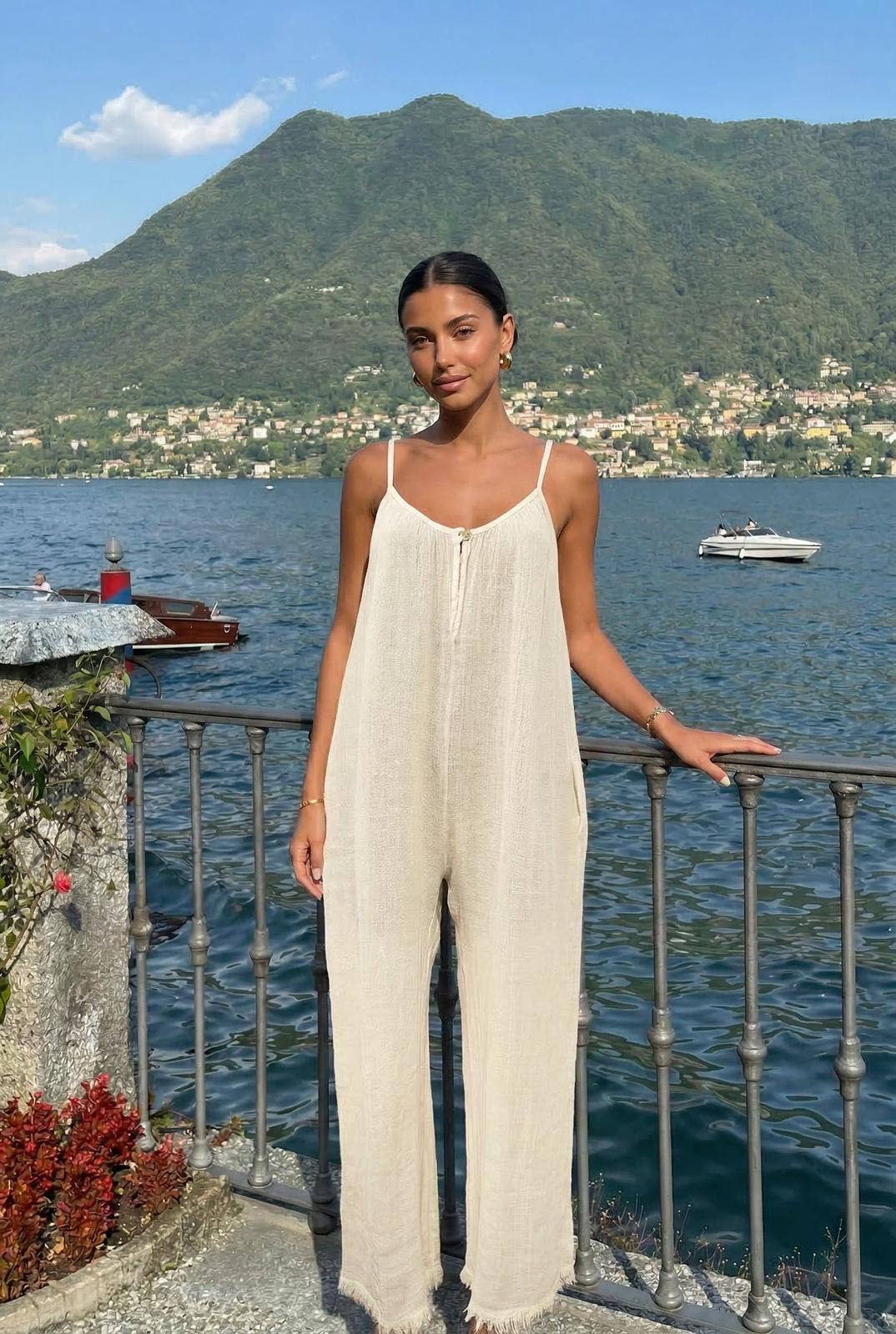 Combinaison Oversize En Coton/Lin