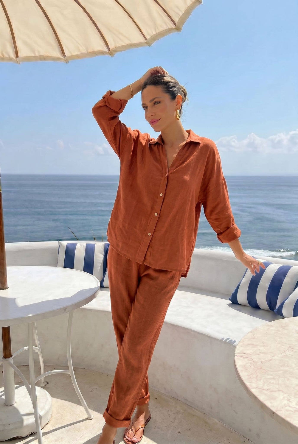 Chemise20984 Oversize En Lin