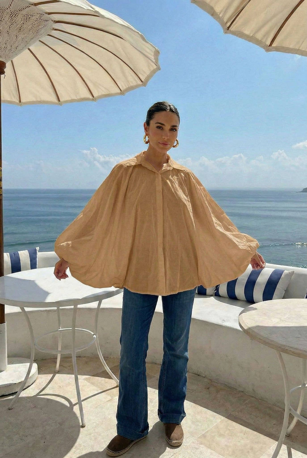 Chemise Oversize Manche Bouffante