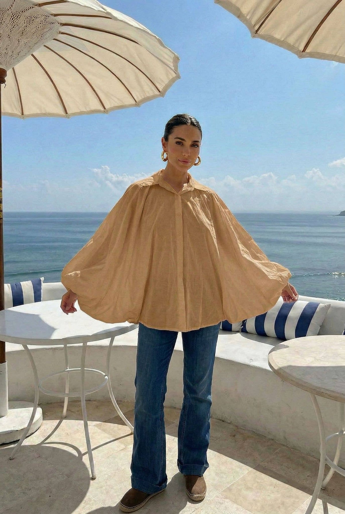 Chemise Oversize Manche Bouffante
