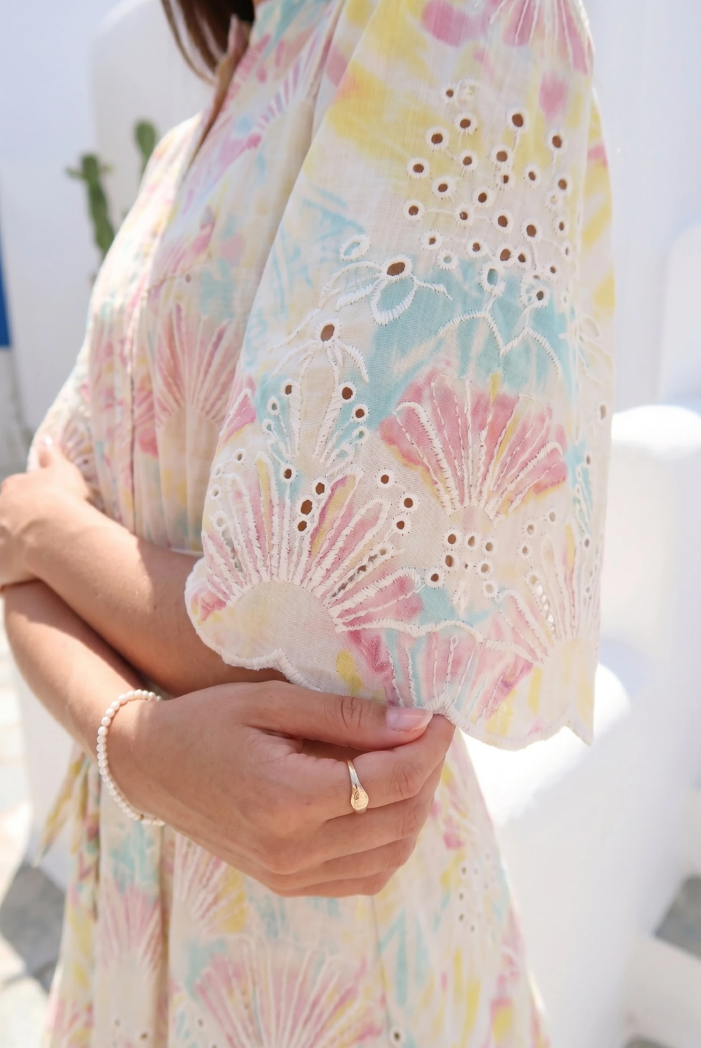 Robe Longue Colorée Broderie