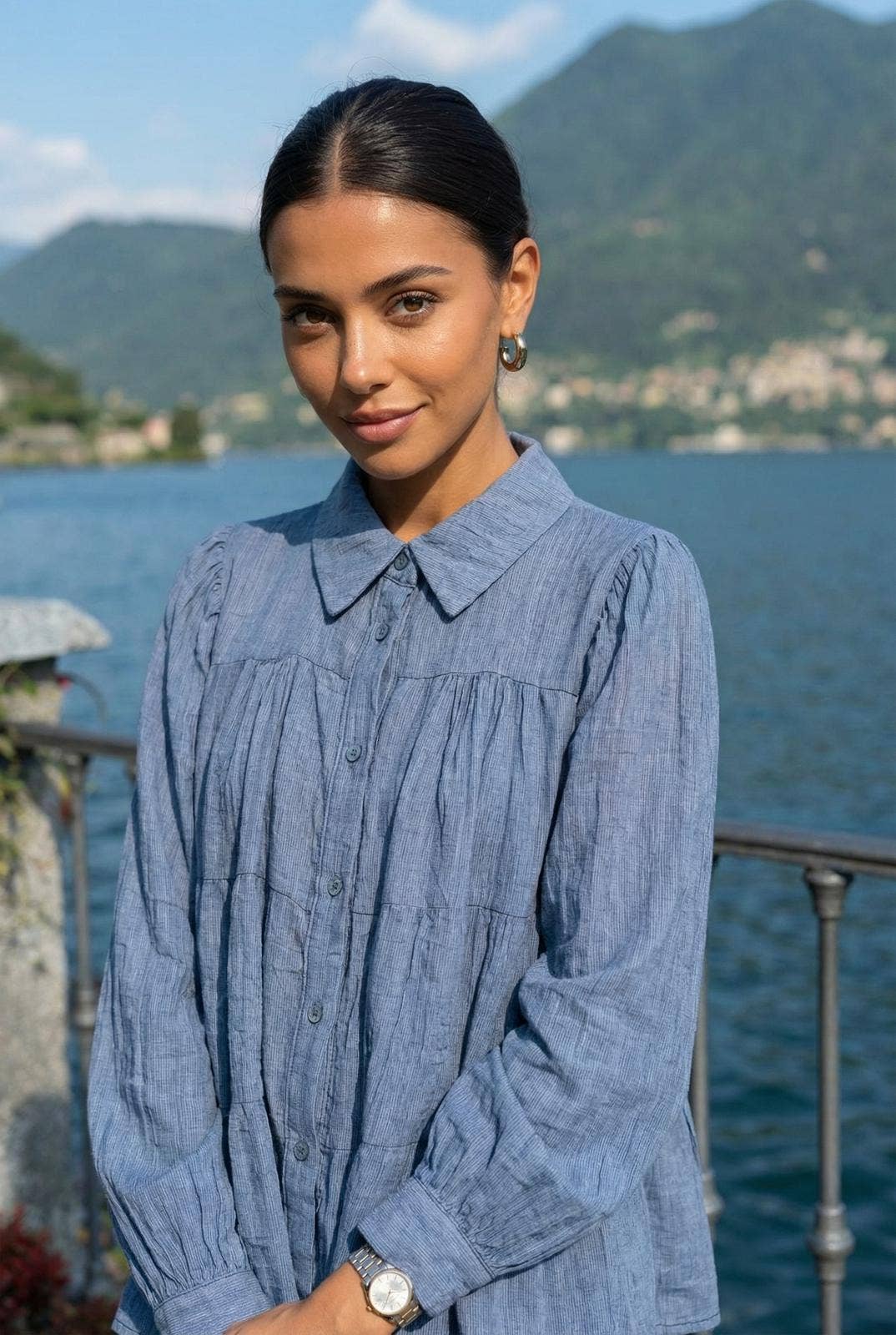 Chemise2144 Manche Longue En Coton/Polyester